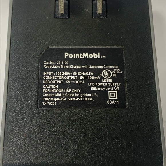 Point Mobl 23-1120 Retractable Samsung M300 S20 S22 20-Pin Data Sync USB Cable - Picture 5 of 5